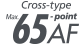 Автофокусировка крестового типа, максимальное количество точек — 65